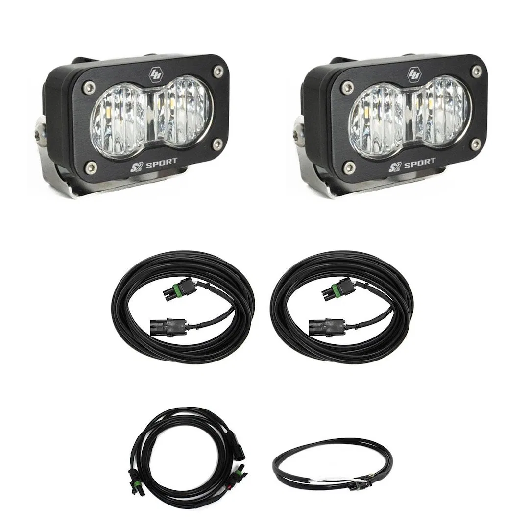 448209UP – BAJA DESIGN Backup Light, Underneath the Rear Bumper Mounted Set of 2 Black Rectangular Housing LED Bulb 1...